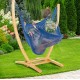 HAMMOCK CHAIR JUMBO (DARK-BLUE) and WOOD Stand - COMBO