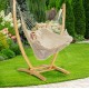 HAMMOCK CHAIR JUMBO (CREAM) and WOOD Stand - COMBO