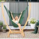 HAMMOCK CHAIR JUMBO (GREEN) and WOOD Stand - COMBO
