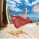 HAMMOCK CHAIR JUMBO (RED) and WOOD Stand - COMBO
