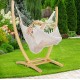 HAMMOCK CHAIR JUMBO (WHITE) and WOOD Stand - COMBO