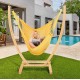 HAMMOCK CHAIR JUMBO (YELLOW) and WOOD Stand - COMBO