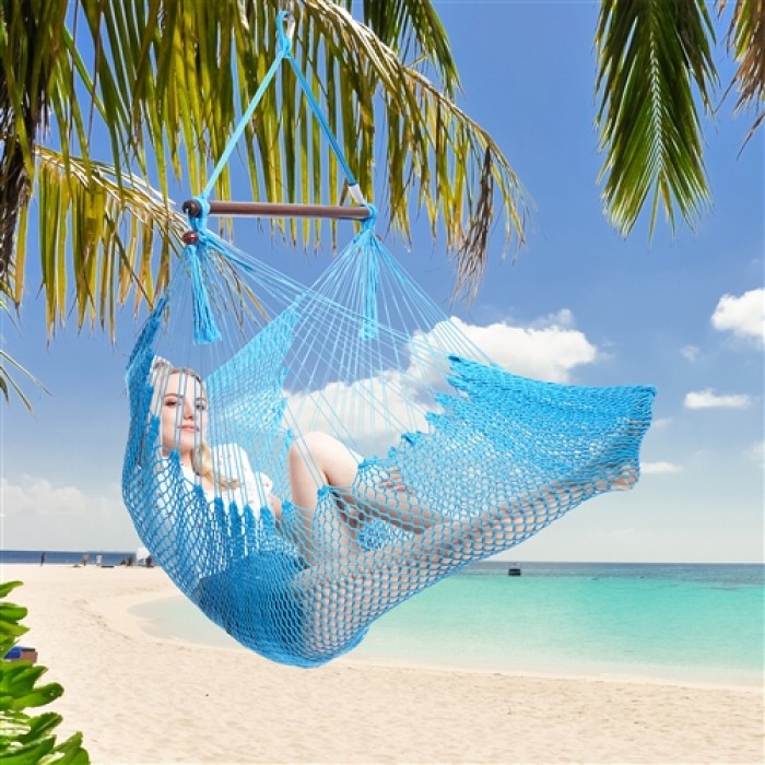 Dark Blue - Stand and Pillow not included Caribbean Hammock Chair 40 inch 